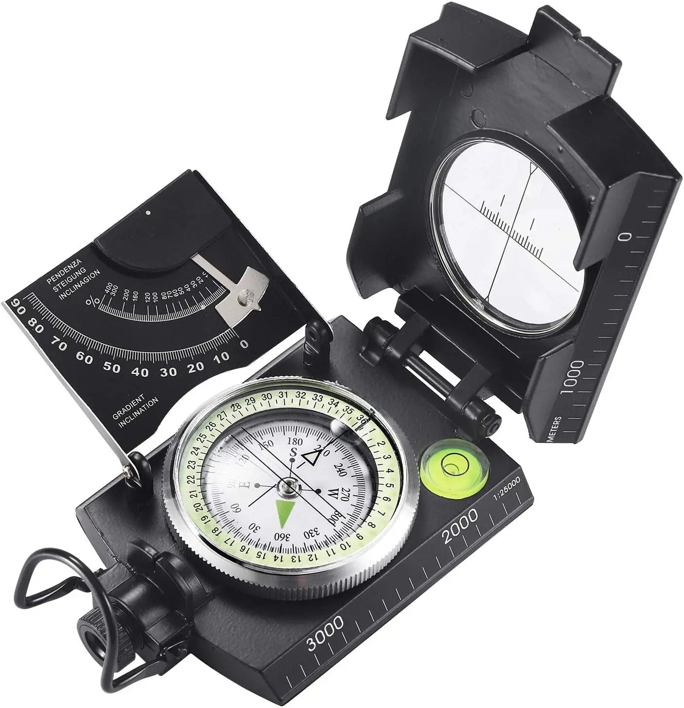 Boussole Professionnelle Haute Précision avec Inclinomètre – Outil de Navigation pour Camping, Randonnée et Survie - BLACKBEARD OUTDOOR INDUSTRIES