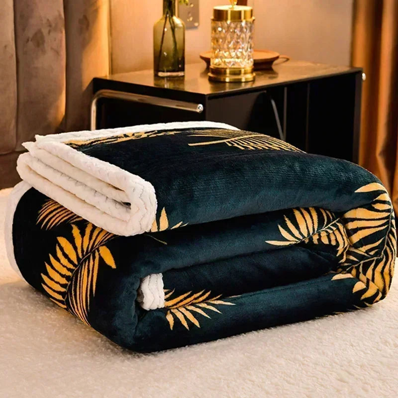 Couverture Douce et Chaude en Laine d'Agneau - Plaid Hiver Épais, Velours de Lait, Couverture Confortable pour Canapé et Lit - BLACKBEARD OUTDOOR INDUSTRIES