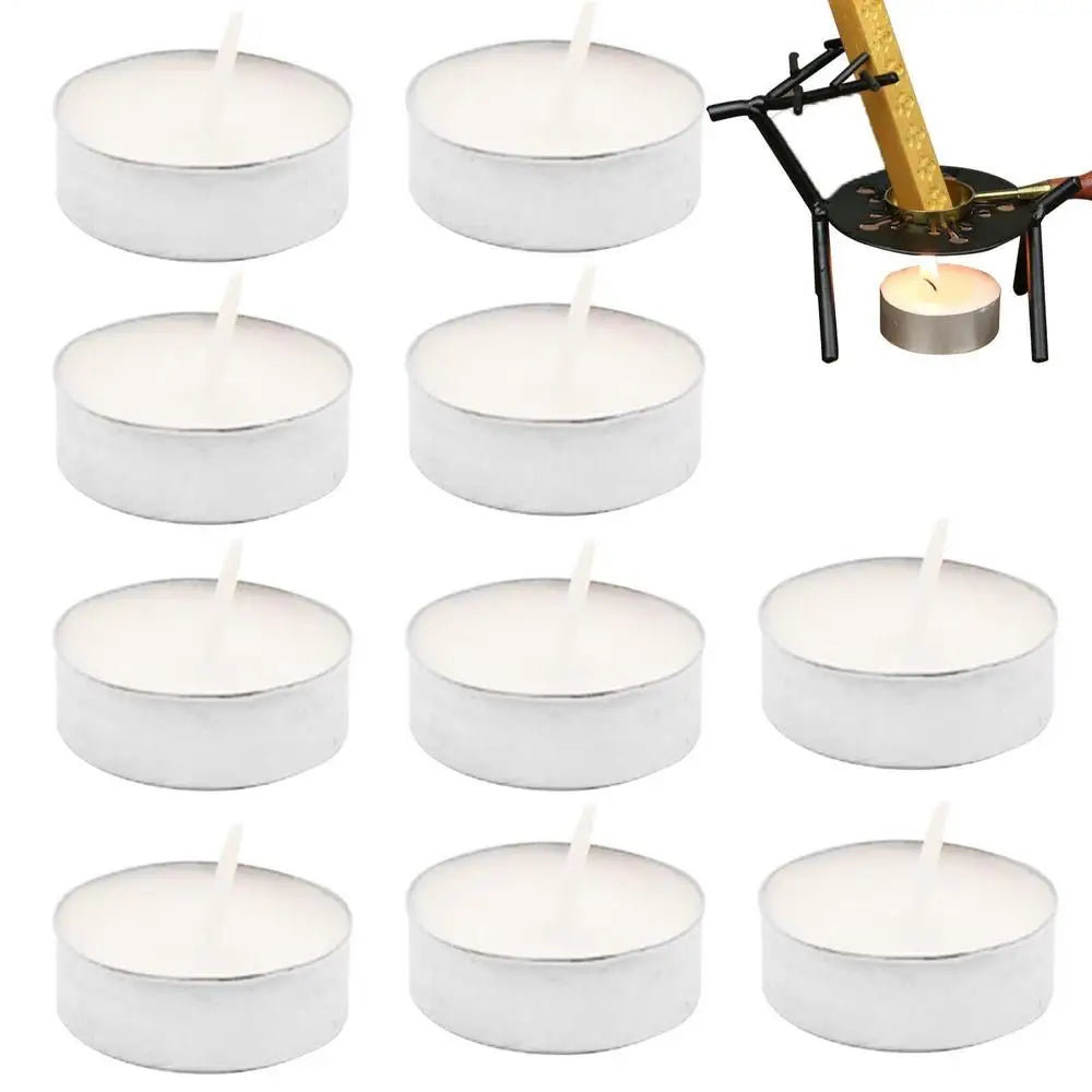 Mini Bougies Théières - Lot de 10 Bougies Longue Durée et Sans Fumée pour Mariages, Soirées et Décoration Extérieure - BLACKBEARD OUTDOOR INDUSTRIES