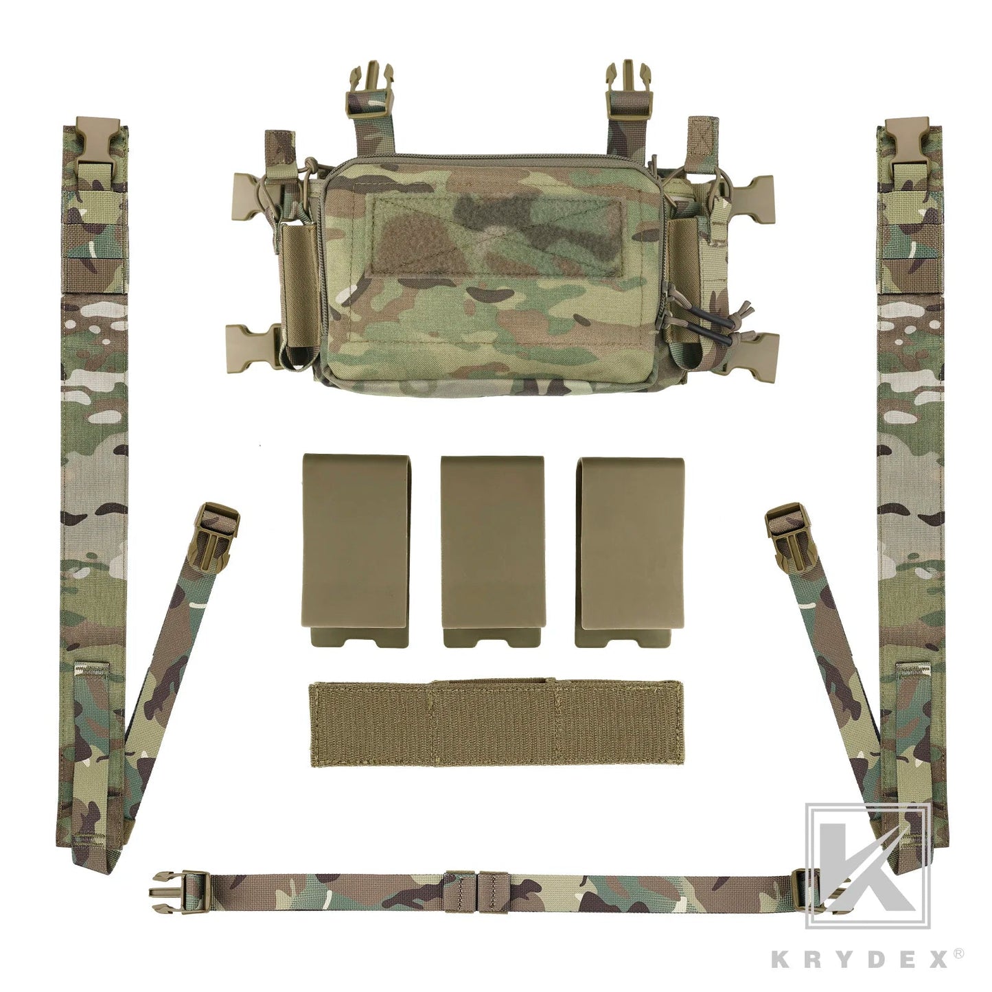 KRYDEX Tactical Flatpack D3 Backpack & D3CR Chest Rig Vest - Système modulable Camouflage pour Chasse, Airsoft et Activités Extérieures BLACKBEARD OUTDOOR INDUSTRIES