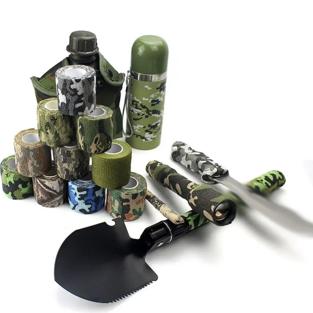 Ruban de Camouflage Extérieur 5 cm x 4,5 m – Bande Adhésive Auto-adhésive Imperméable pour Chasse, Tir et Outdoor Ma boutique
