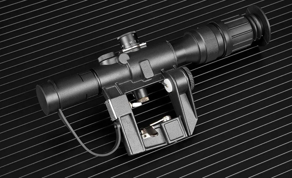 Tactical SVD Dragunov 4x26 – Lunette de Précision à Réticule Illuminé Rouge pour Fusil de Chasse et Tir de Précision - BLACKBEARD OUTDOOR INDUSTRIES