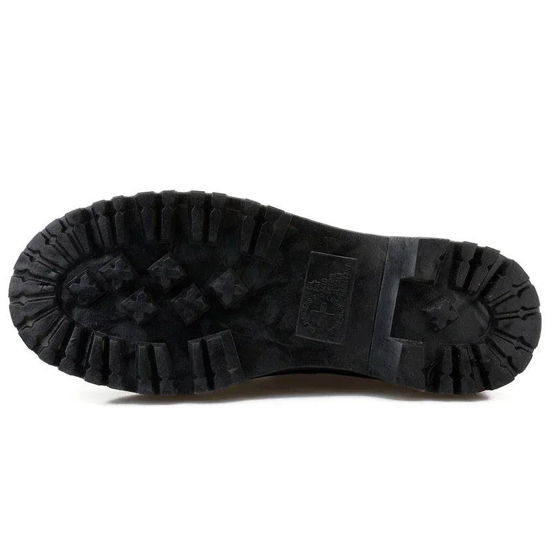 Bottes Femme en Cuir Véritable - Bottes à Plateforme avec Fermeture Éclair, Taille 35-46 - BLACKBEARD OUTDOOR INDUSTRIES