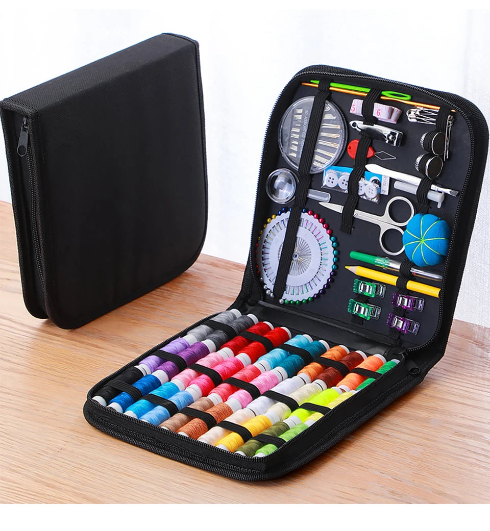 Kit Complet de Couture avec Fils, Aiguilles, Ciseaux, Mètre Ruban, Boutons - Set de Couture Portable pour DIY, Broderie, et Travaux Manuels BLACKBEARD OUTDOOR INDUSTRIES
