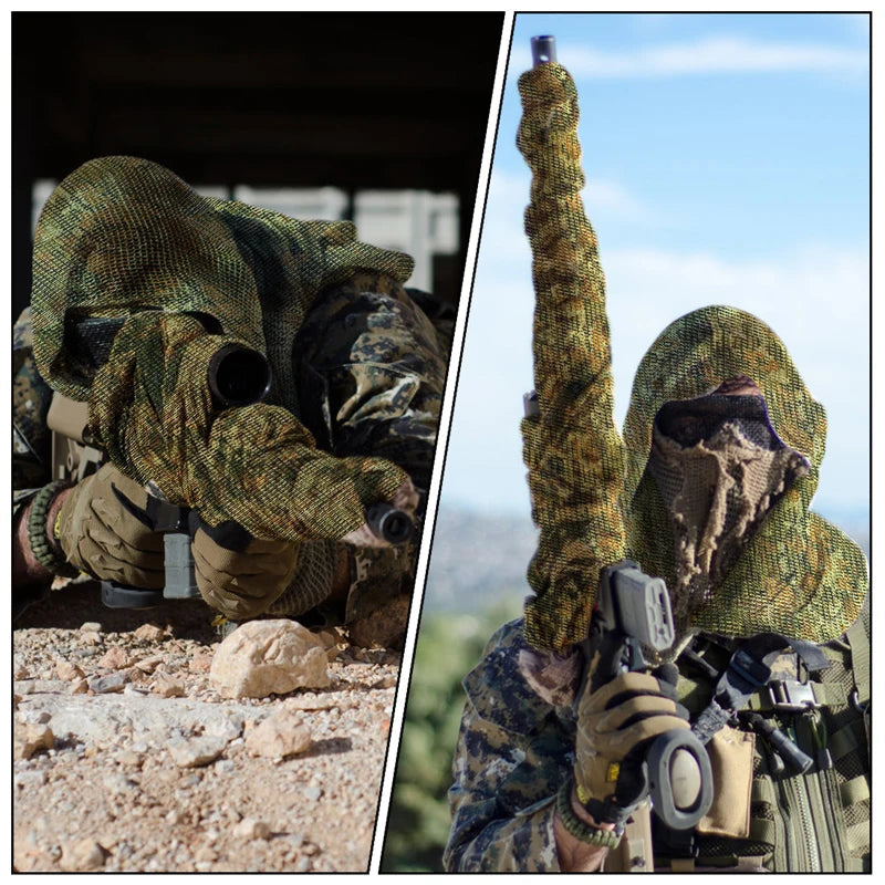 Foulard Camouflage en Maille - Voile de Sniper Camouflage pour Extérieur (Camping, Randonnée, Chasse, Tir) BLACKBEARD OUTDOOR INDUSTRIES