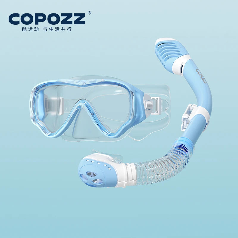COPOZZ Masque de Plongée Enfant 4–15 ans – Masque Intégral HD Anti-Buée avec Tuba Amovible - BLACKBEARD OUTDOOR INDUSTRIES