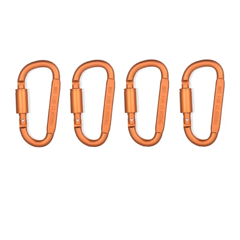 Set de 4 Mousquetons en Aluminium Alliage – Clip Porte-Clés Camping & Survie EDC - BLACKBEARD OUTDOOR INDUSTRIES