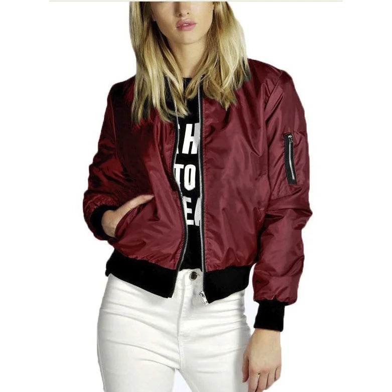 Veste Courte Femme Style Vintage | Bomber Slim à Fermeture Zippée | Col Rond | Automne / Hiver - BLACKBEARD OUTDOOR INDUSTRIES
