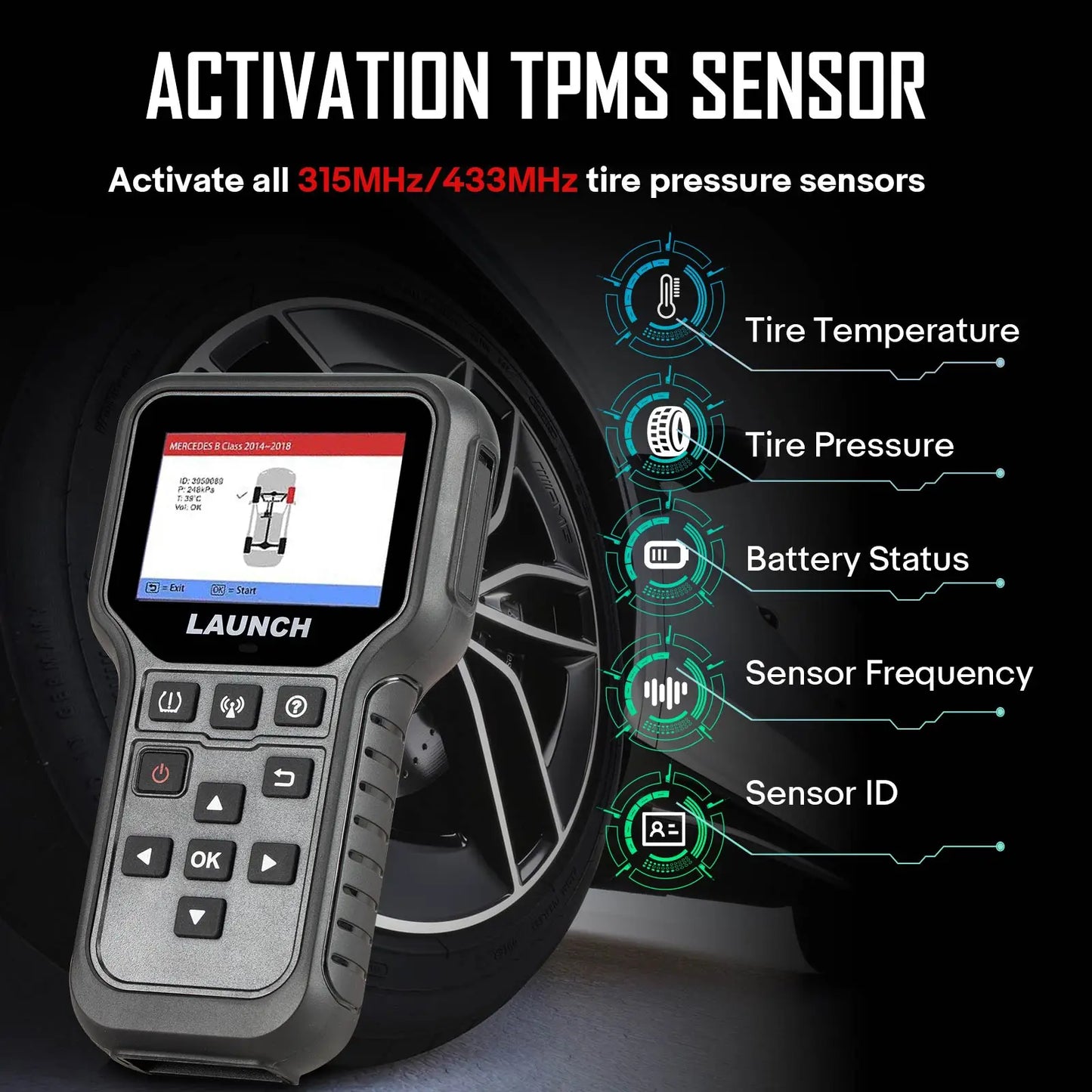 Launch CRT5011E – Outil de Réapprentissage TPMS & Diagnostic OBD2 - BLACKBEARD OUTDOOR INDUSTRIES