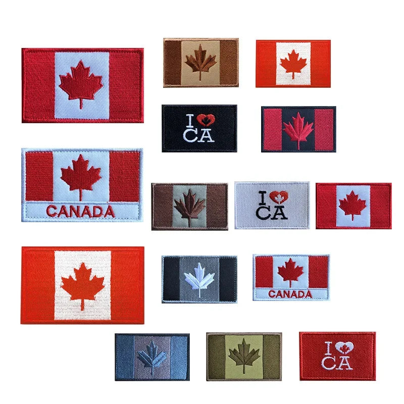Patch Drapeau Canada – Brodé avec Velcro ou à Coudre - BLACKBEARD OUTDOOR INDUSTRIES