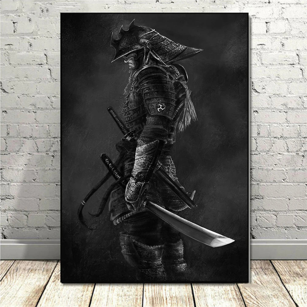 Poster Retro Japon Samurai – Impression sur Toile Canvas - BLACKBEARD OUTDOOR INDUSTRIES