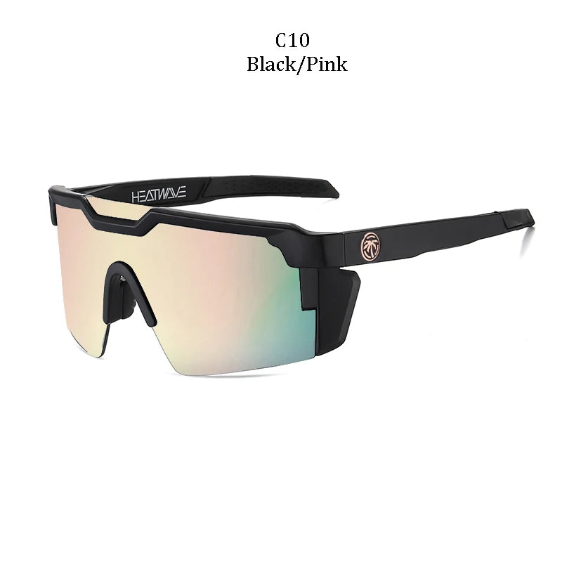 Lunettes de Soleil Sport AOZE Heat Wave – Unisexe – UV400 – Effet Miroir – Style Rectangulaire Oversize - BLACKBEARD OUTDOOR INDUSTRIES