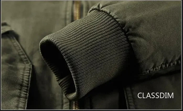 Veste Bomber Homme Hiver Chaude Parka Courte | Doublure Polaire | Coupe Slim | Taille jusquâau 5XL - BLACKBEARD OUTDOOR INDUSTRIES