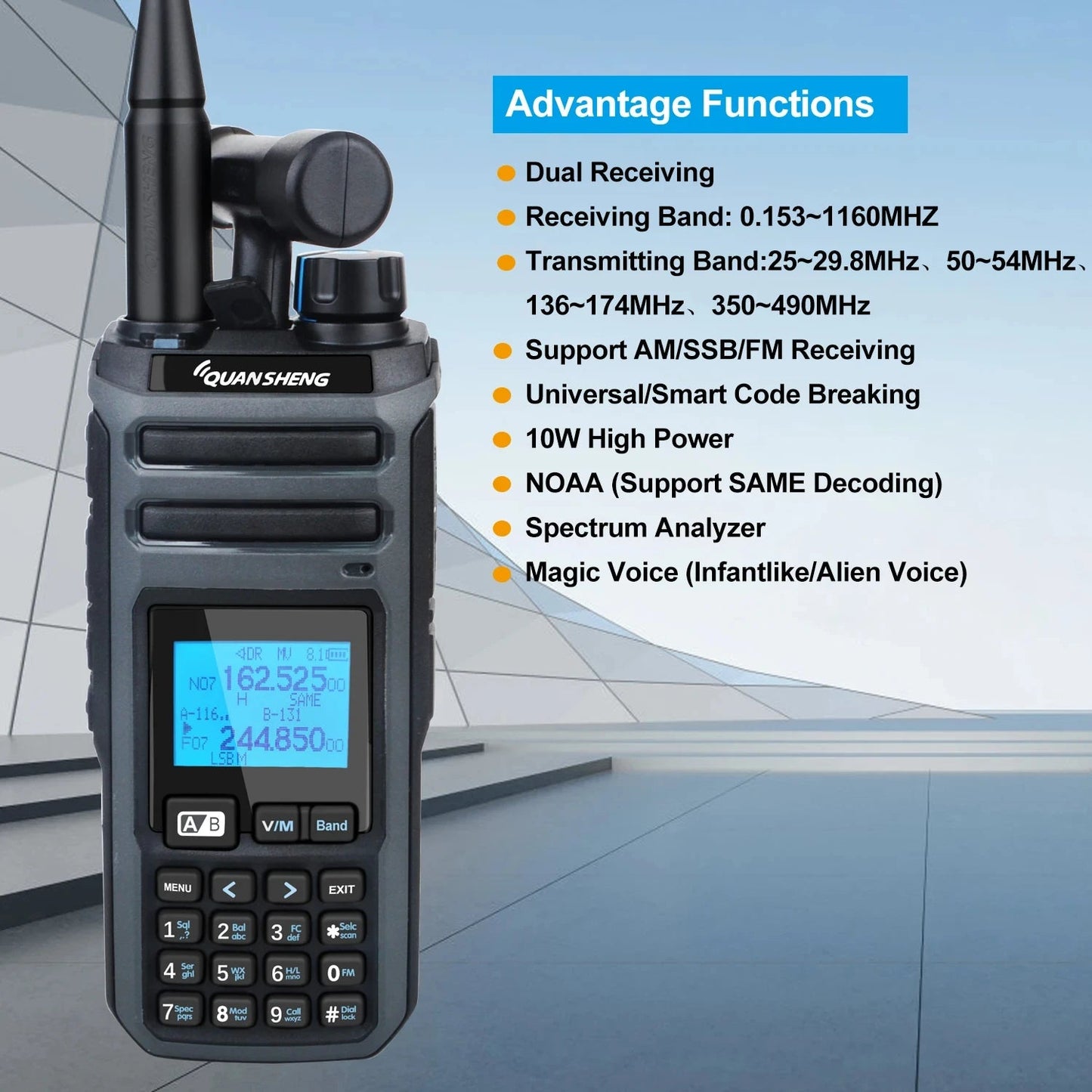 Talkie Walkie Quansheng TK11(5) Digital – Puissance 5-10W | DTMF/CTCSS/DCS | VOX | 10 Sets de Jammers Ma boutique