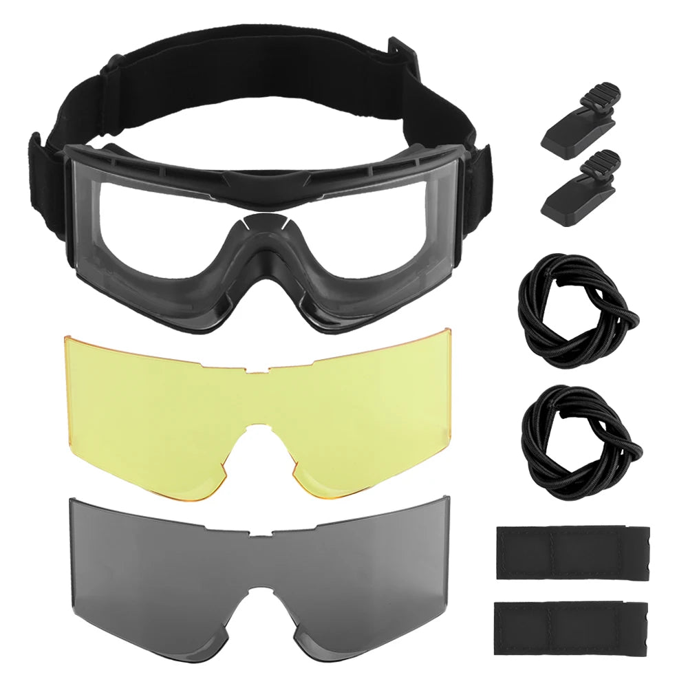 Lunettes Tactiques W810 – Protection Balistique Anti-UV – Antipoussière et Antivent – Pour Airsoft, Moto, Ski, Randonnée et Tir - BLACKBEARD OUTDOOR INDUSTRIES