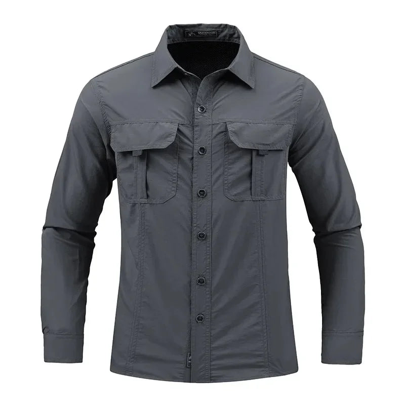 Chemise Tactique Homme Légère & Séchage Rapide Manches Longues • Résistante à l'eau • Anti-UV • Idéale Randonnée & Militaire - BLACKBEARD OUTDOOR INDUSTRIES