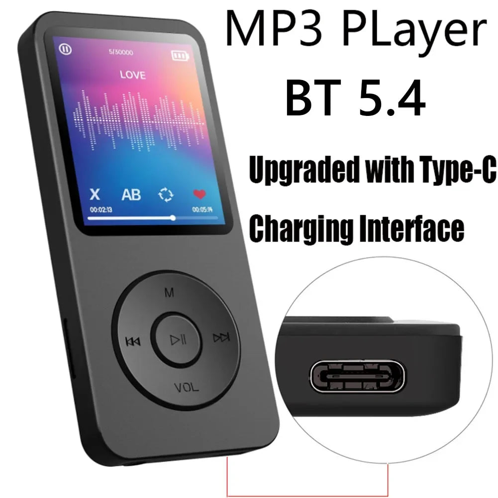 Lecteur MP3 Portable HiFi P3 avec Écran TFT 1,8’’ Bluetooth 5.4 | Haut-parleur intégré | Lecture Vidéo | Radio FM | Enregistreur Vocal | Lecteur E-Book - BLACKBEARD OUTDOOR INDUSTRIES