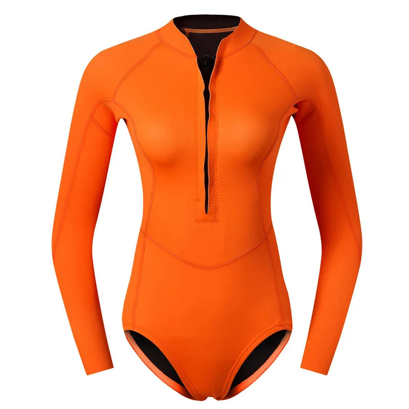 Combinaison Femme Néoprène 2 mm – Manches Longues Rose, Surf, Plongée, Snorkeling - BLACKBEARD OUTDOOR INDUSTRIES
