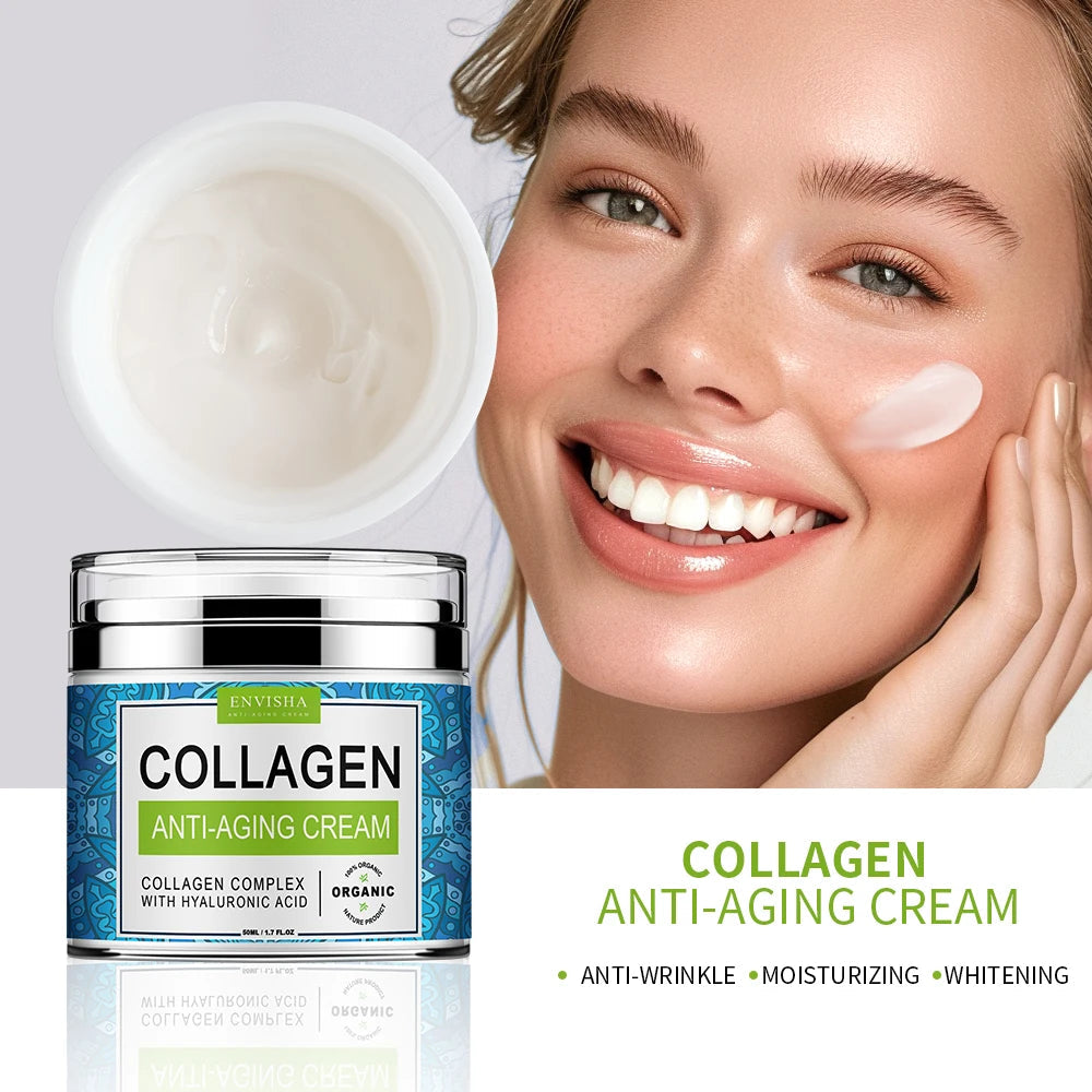 Crème Visage ENVISHA – Collagène & Acide Hyaluronique pour Anti-Âge et Hydratation de la Peau BLACKBEARD OUTDOOR INDUSTRIES