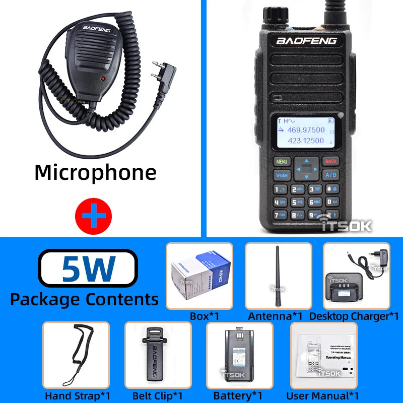 Talkie-Walkie Baofeng DR-1801UV - DMR Longue Portée Dual Band - BLACKBEARD OUTDOOR INDUSTRIES