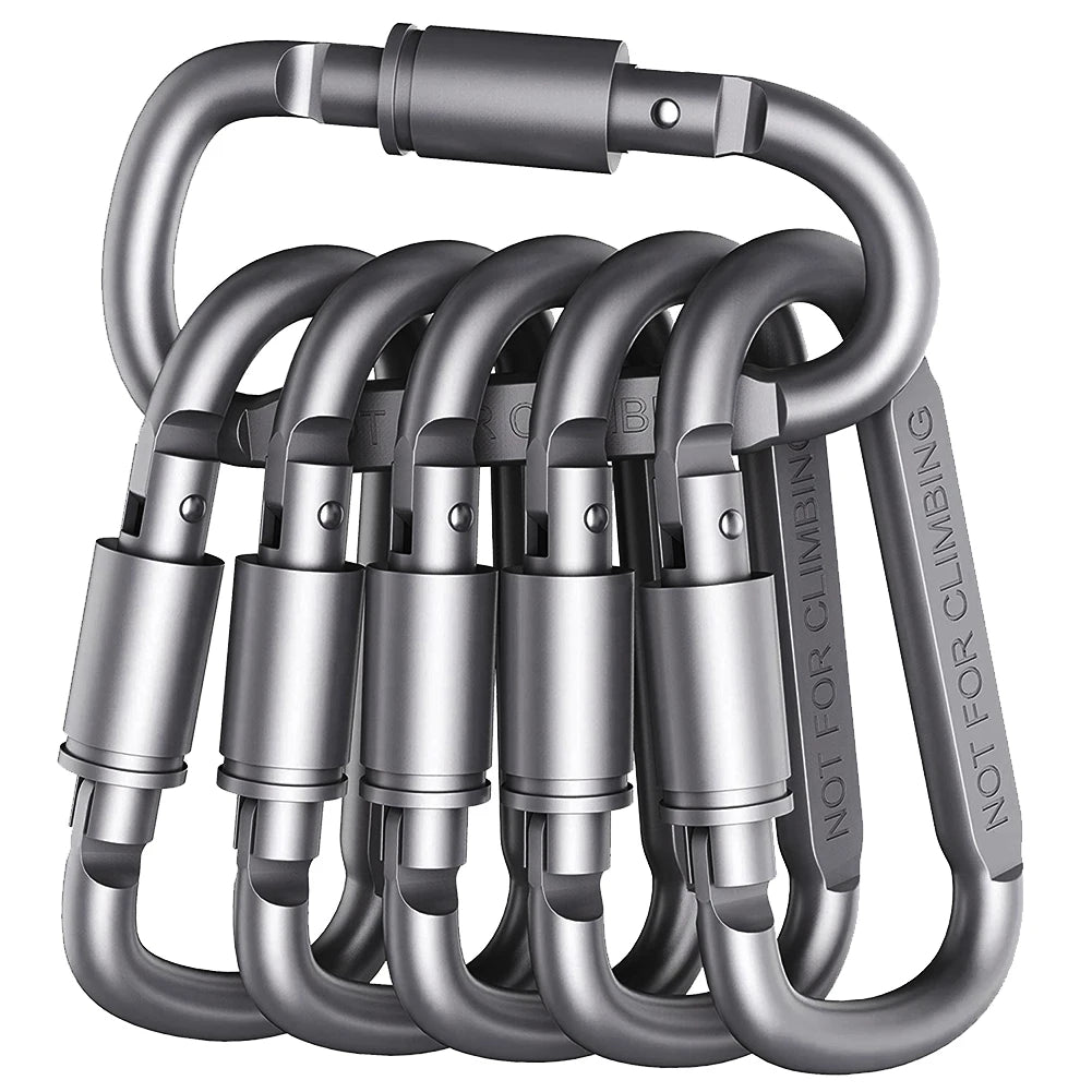 Set de 4 Mousquetons en Aluminium Alliage – Clip Porte-Clés Camping & Survie EDC - BLACKBEARD OUTDOOR INDUSTRIES
