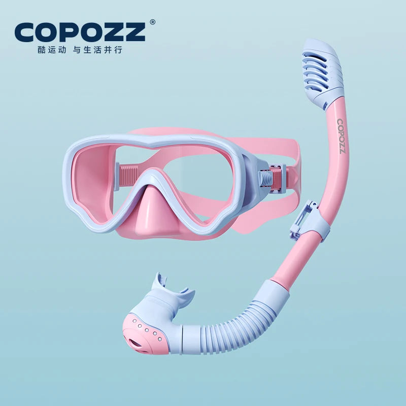 COPOZZ Masque de Plongée Enfant 4–15 ans – Masque Intégral HD Anti-Buée avec Tuba Amovible - BLACKBEARD OUTDOOR INDUSTRIES