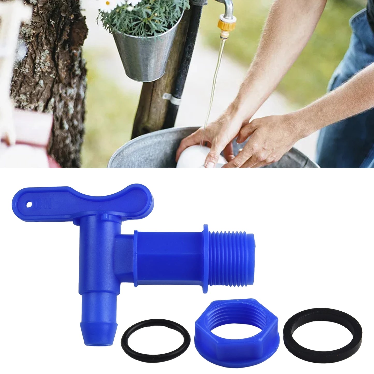 Robinet en plastique pour fût IBC – Raccord de réservoir d’eau/récupérateur d’eau de pluie - BLACKBEARD OUTDOOR INDUSTRIES