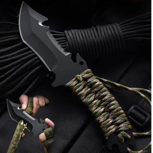 Couteau de Survie Tactique Haute Dureté – Petit Couteau Droit Portable pour Chasse et Outdoor - BLACKBEARD OUTDOOR INDUSTRIES