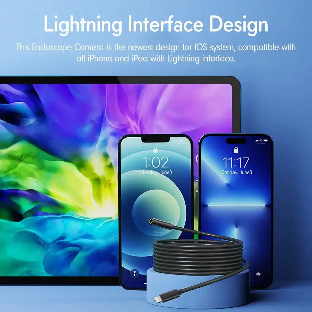 Caméra Endoscope 5.5/8mm pour Smartphone Android & iPhone | Inspection Automobile & Canalisation | Étanche IP67 | HD 3MP Ma boutique