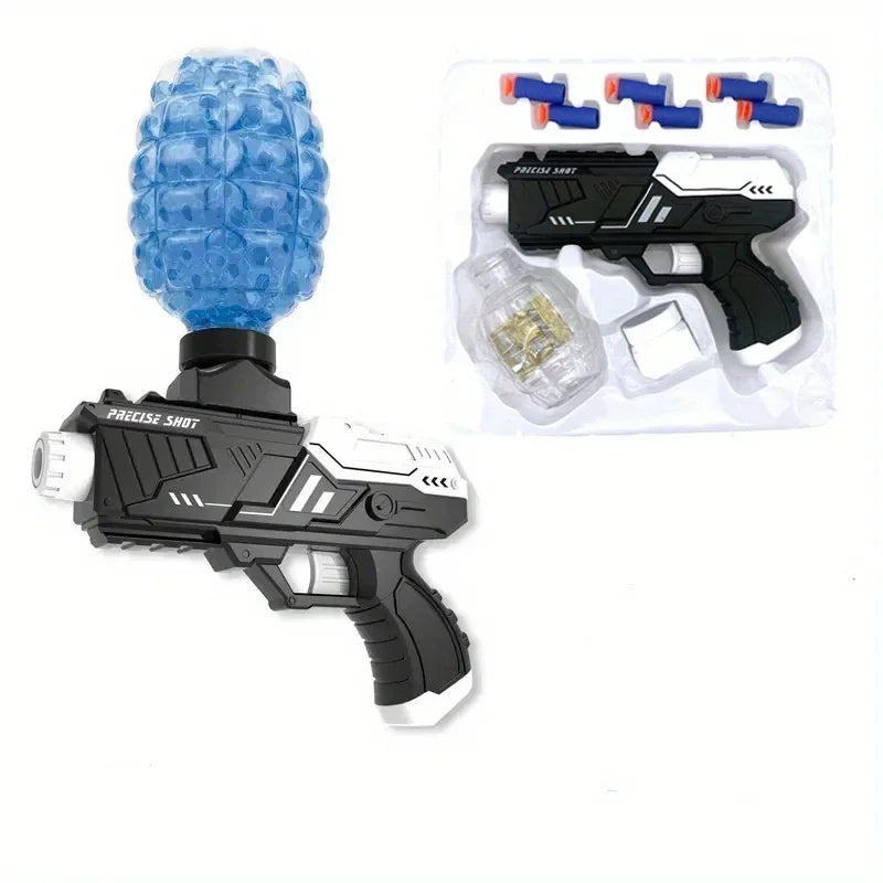 🔫 Manual Gel Ball Blaster – Blaster à balles gel / Mousse (Noir & Blanc) Ma boutique