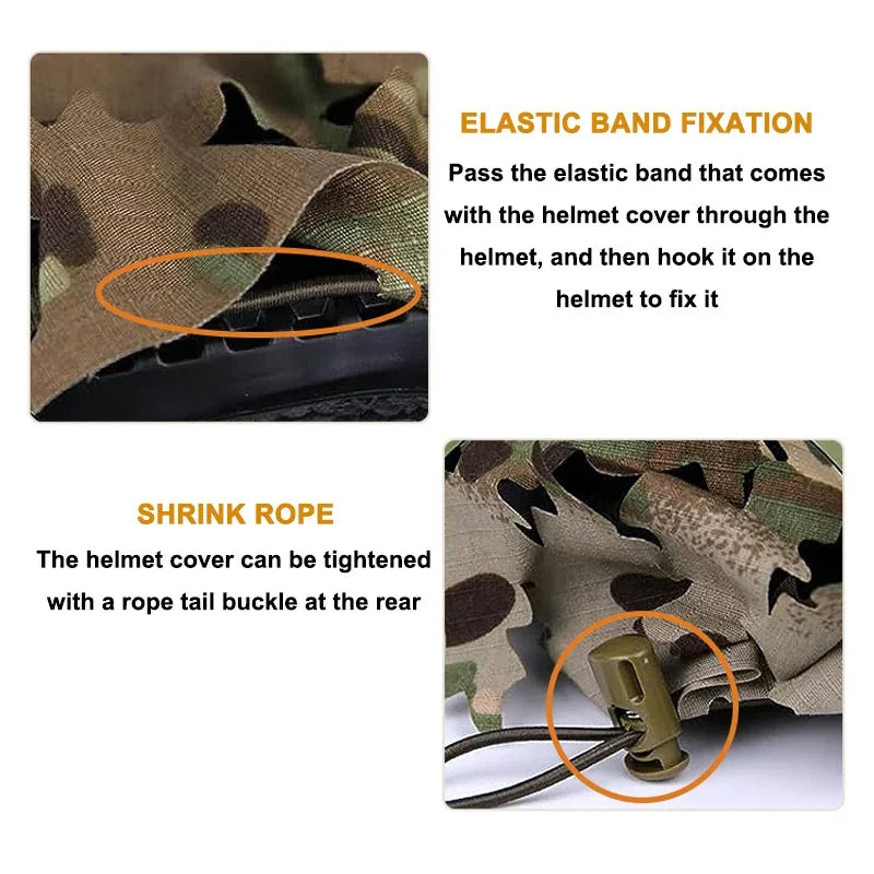 Housse de Casque Airsoft 3D Camo avec Découpe Laser en Forme de Feuilles Ma boutique