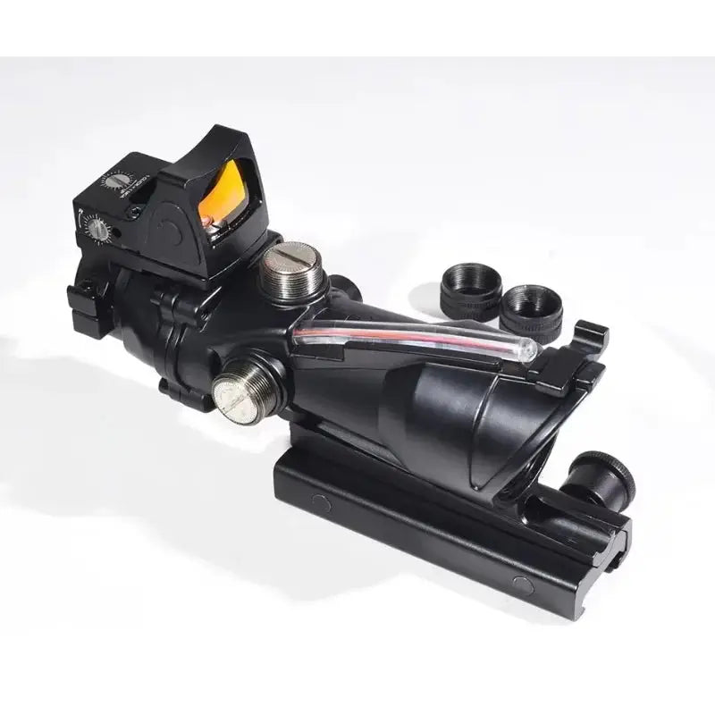 Lunette de Tir 4x32 avec Point Rouge – Optique à Fibre Réelle, Réticule Éclairé Vert et Rouge pour Rail 20mm Ma boutique
