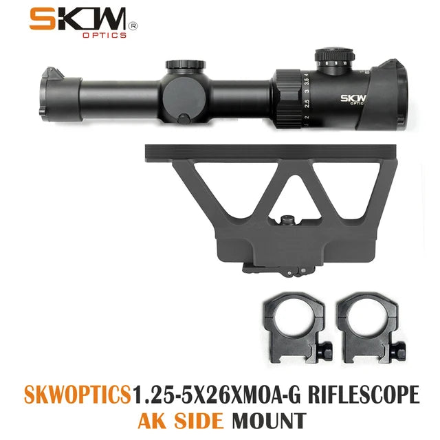 Lunette de visée SKWoptics 1.25-5x26A - Réticule BDC AK47 | Optique Tactique 30mm - BLACKBEARD OUTDOOR INDUSTRIES
