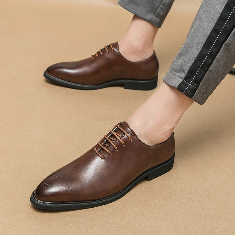 Chaussures de Banquet Classiques pour Homme - Chaussures en Cuir à Lacets - Élégantes et Confortables BLACKBEARD OUTDOOR INDUSTRIES