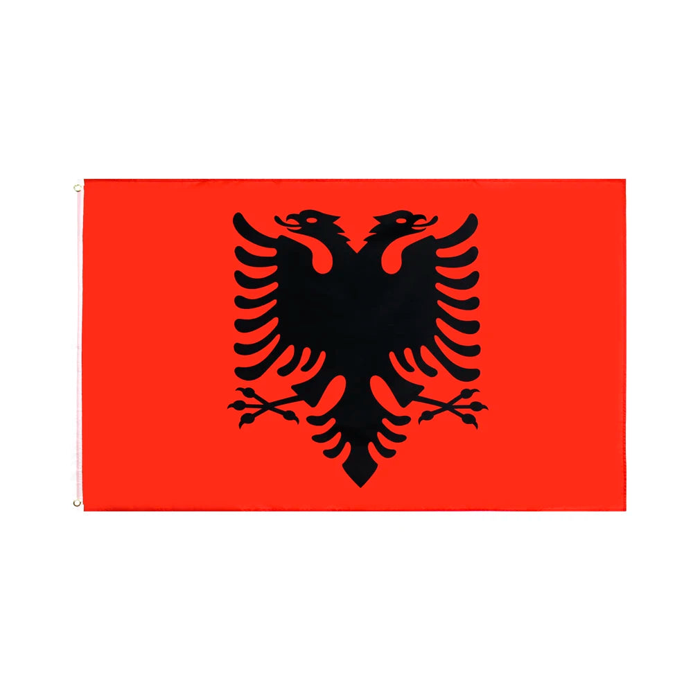 Drapeau de l'Albanie – 90x150 cm – Polyester – Drapeau National ALBANIE BLACKBEARD OUTDOOR INDUSTRIES
