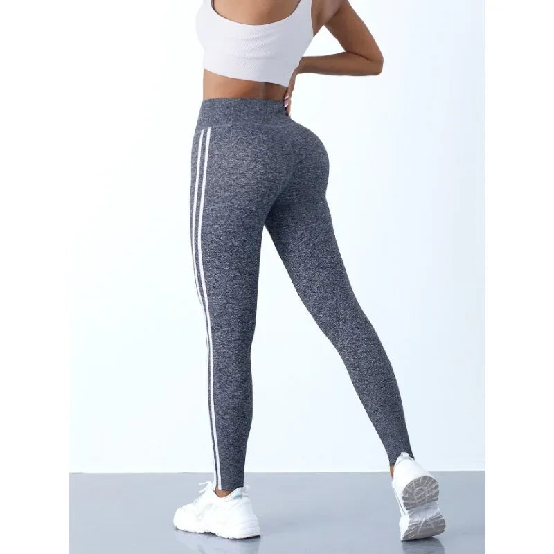 Legging Femme Taille Haute à Rayures – Effet Fessier Galbé et Coupe Sport Ajustée - BLACKBEARD OUTDOOR INDUSTRIES