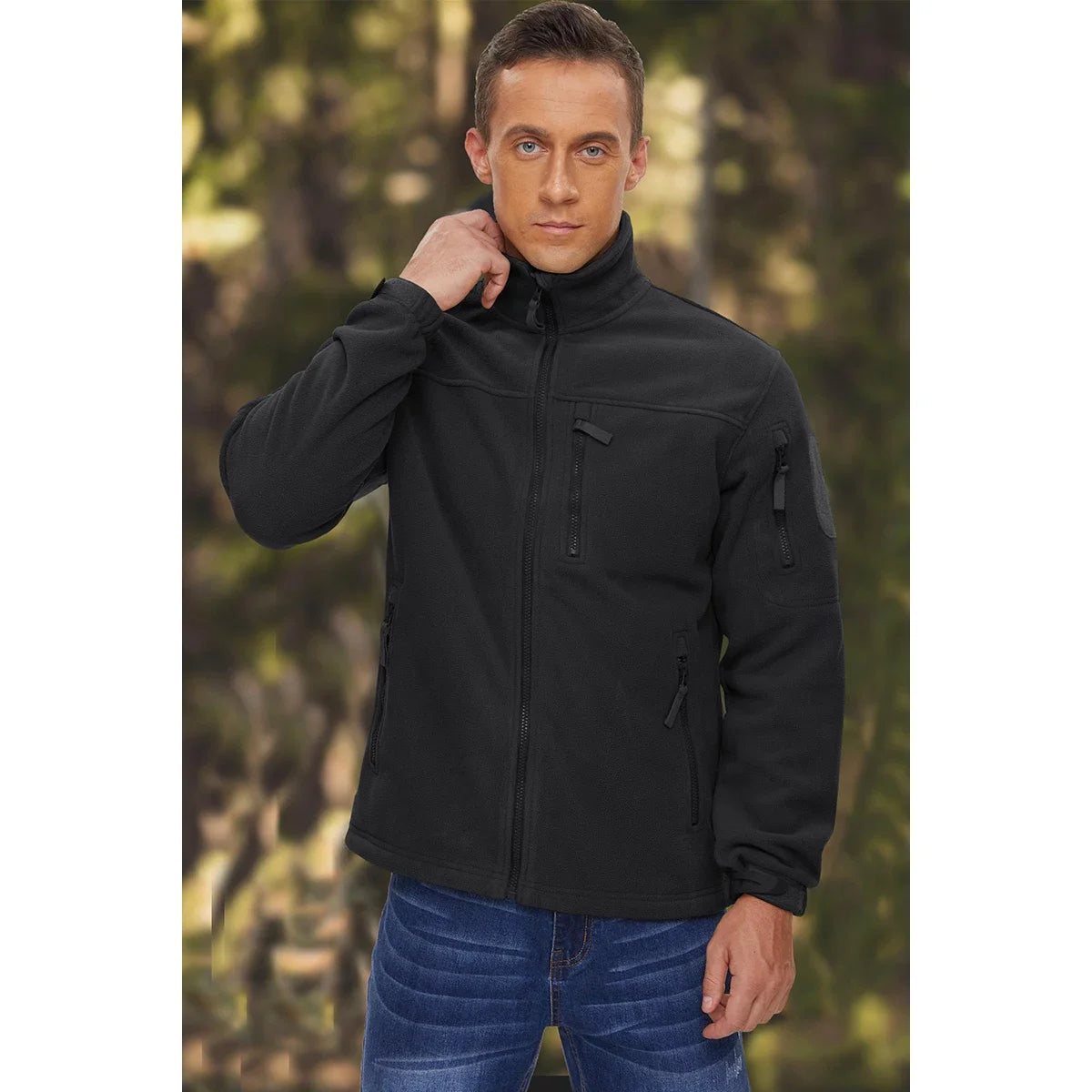 Veste Softshell Tactique Homme – Veste en Fleece Zippée, Chaude, Coupe-Vent et Multifonctionnelle avec Poches Zippées – Idéale pour le Randonnée, le Travail en Extérieur et les Activités en Plein Air BLACKBEARD OUTDOOR INDUSTRIES