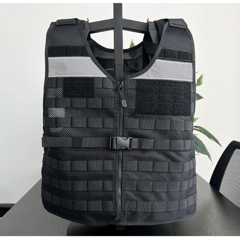 Gilet Tactique de Service Noir - Gilet de Combat Respirant Multifonctionnel pour Patrouille BLACKBEARD OUTDOOR INDUSTRIES