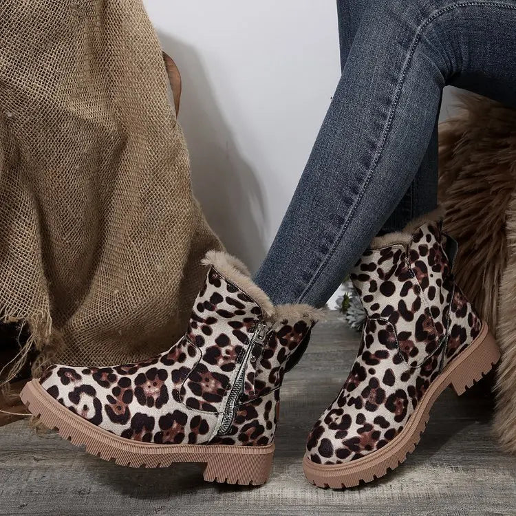 Bottes d'Hiver Femme 2024 - Bottes de Neige à Fourrure, Mi-Mollet, Imperméables et Chaudes, Bottes de Randonnée Extérieures pour Femme - BLACKBEARD OUTDOOR INDUSTRIES