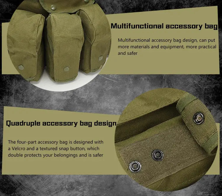 Chest Rig Tactique Universel – 7 Poches – Tissu Renforcé 800D Ma boutique