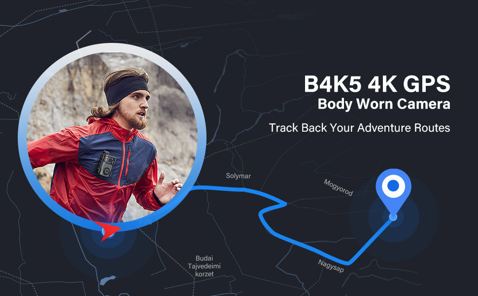 📸 Caméra Corporelle 4K BOBLOV B4K5 – Avec Audio, GPS & Vision Nocturne Ma boutique