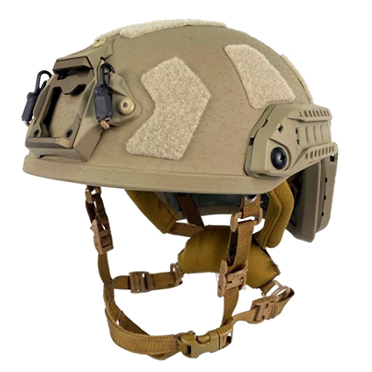 WQZXM Casque Pare-balles Fast SF Style NIJ Niveau IV Coupe Haute Fast 7,62 * 51MM Casques Tactiques Militaires(Tan,L)