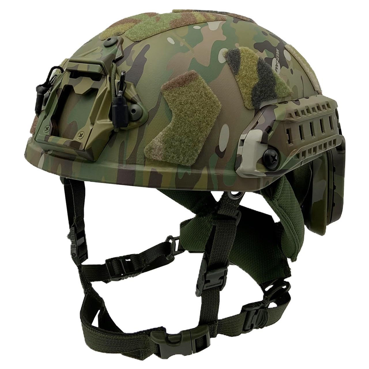 WQZXM Casque Pare-balles Fast SF Style NIJ Niveau IV Coupe Haute Fast 7,62 * 51MM Casques Tactiques Militaires(Tan,L)