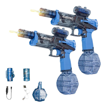 Pistolet à Eau électrique Anti-Fuite, Jouet de Plage pour Adultes, Pistolet à Eau électrique Longue portée avec lumière (Black)