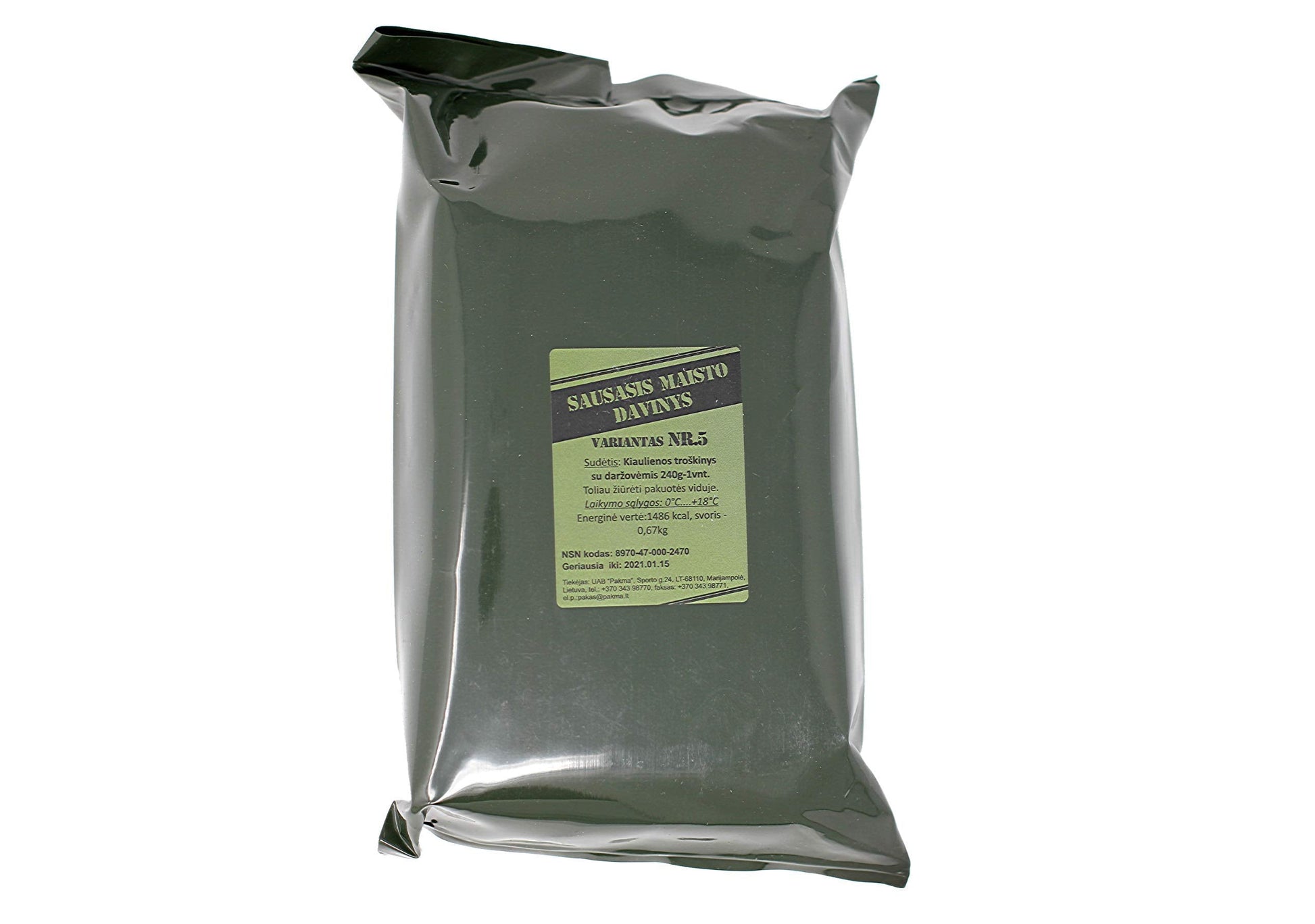 Lithuanian Army MRE ration pack (1 pack) Long Shelf Life Ma boutique