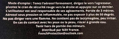 Spray de défense Anti agression Efficace, Pratique 100% légal Identifiant Criminel Anti Attaque, sécurité personnelle. Porte clé Format Sac à Main avec Brise vitre/sifflet/Coupe Ceinture