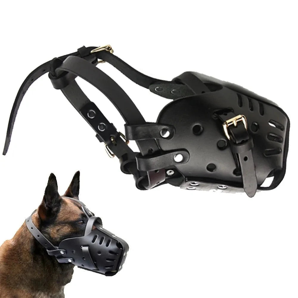 Muselière Panier en Cuir pour Chien – Anti-Morsure et Dressage | Pour Berger Allemand, Doberman, K9 Ma boutique