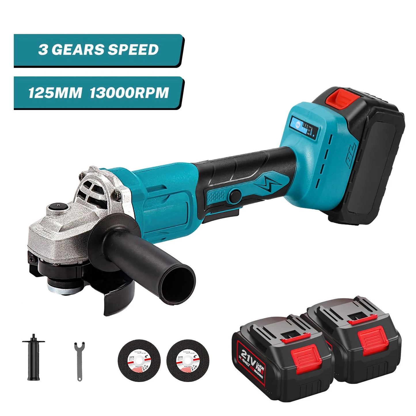1000W 125MM Brushless Electric Angle Grinder – Meuleuse d’Angle Électrique Sans Balais - BLACKBEARD OUTDOOR INDUSTRIES