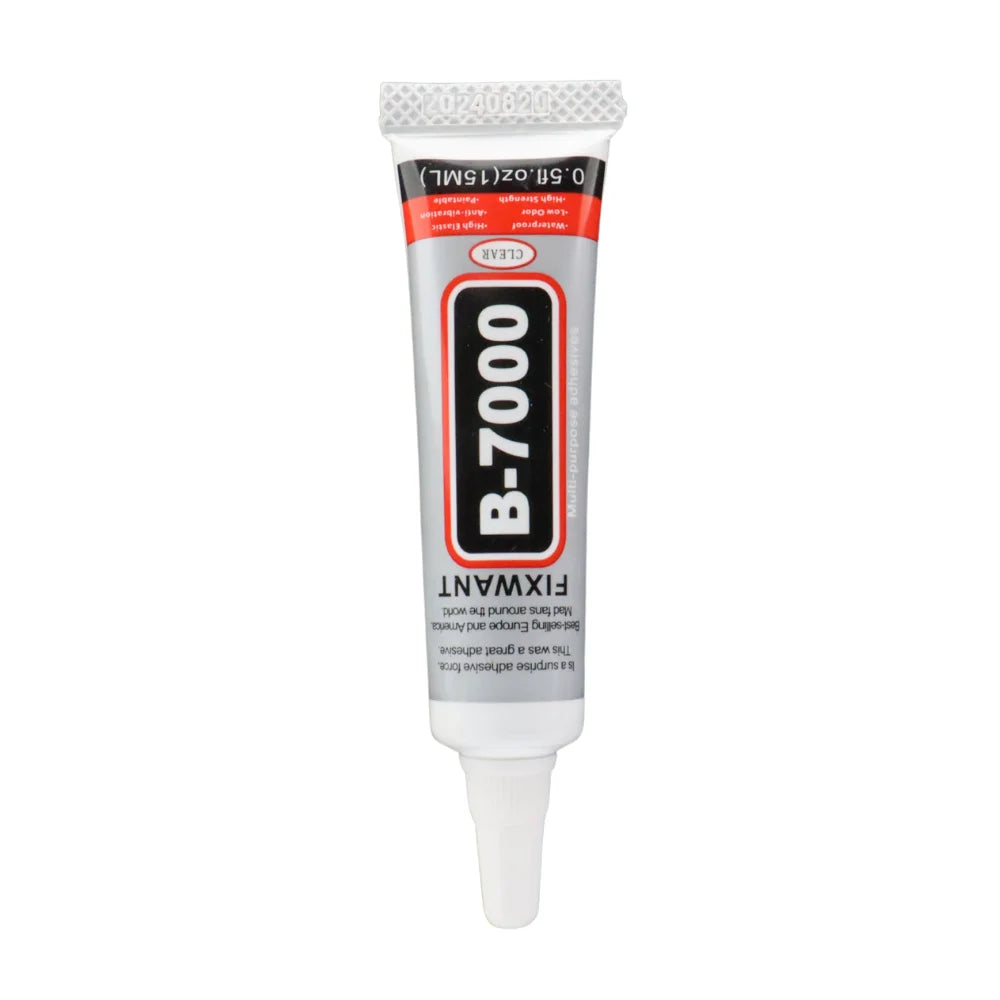 Colle B-7000 - Adhesif Universel Transparent pour Réparation d'Écran de Téléphone - Disponible en 15ML, 25ML, 50ML, 110ML avec Applicateur de Précision BLACKBEARD OUTDOOR INDUSTRIES