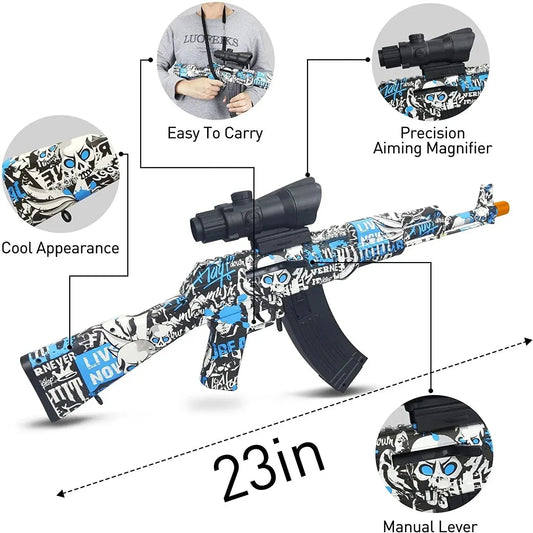 Fusil Jouet AK47 Électrique – Lanceur de Billes d’Eau – Mode Automatique & Manuel – Jeu de Tir en Plein Air Ma boutique